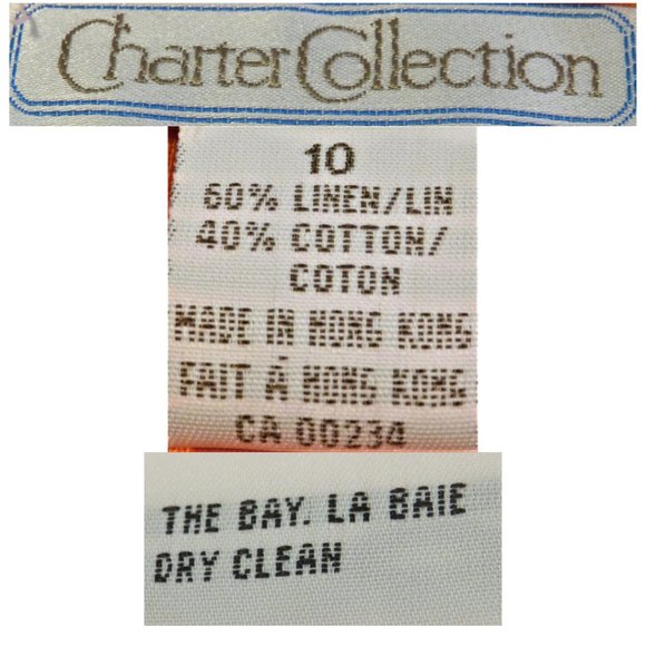 Charter Collection Orange Shirt in Size 10 - Picture 3 of 4